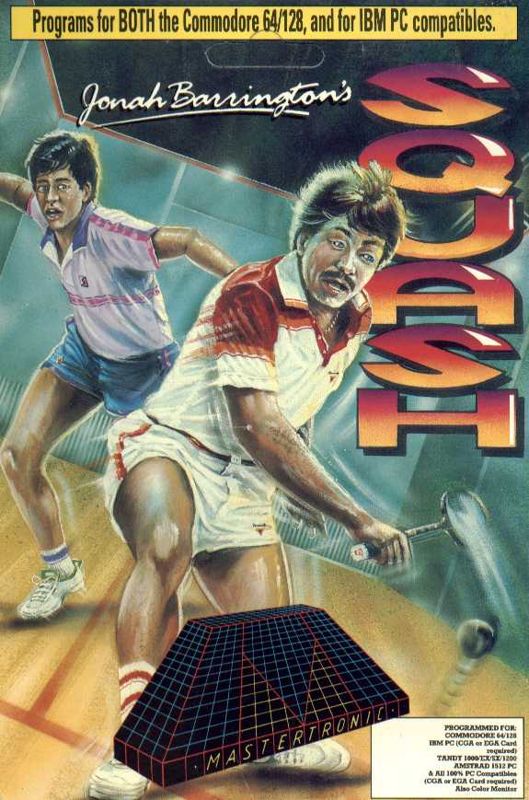 Jonah Barrington's Squash box art for Commodore 64